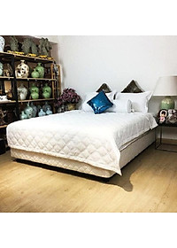 Mền chần gòn Cotton Cao cấp A (1m6 x 2m) - Chất liệu 100% Cotton thấm hút tốt, đường may tỉ mỉ - Màu trắng