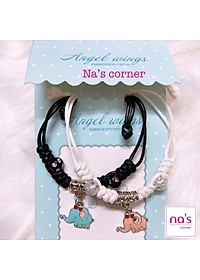 NHIỀU MẪU - Vòng tay lắc tay dây bện cặp đôi đen trắng (2 cái)