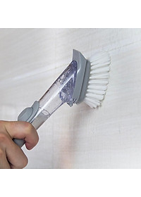 Bàn Chải Rữa Chén Và Chà Nồi Tự Động - Cọ rửa chén bát đa năng tay cầm dài - Tặng móc treo khăn