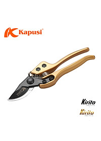 Kéo cắt cành trợ lực Nhật Kapusi K-8618 200mm, thép SK5 màu vàng hoặc tím (Giao ngẫu nhiên)