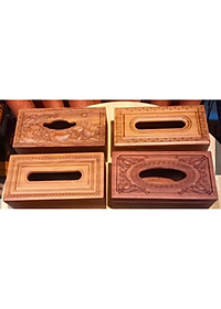 Hộp đựng giấy ăn bằng gỗ hương Cao cấp