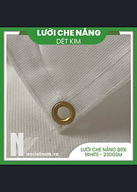 LƯỚI CHE NẮNG 80% - MÀU TRẮNG - SIZE 2M X 2M