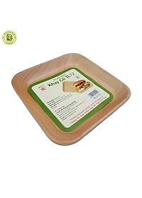 Khay Dĩa Gỗ Hình Vuông 14.5 Cm Có Chân TL72 - Đồ Gỗ Nhà Bếp Thương Hiệu Trường Sơn