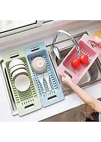 Rổ Gác Bồn Rửa Bát Gấp Gọn Đa Năng NHỰA  NO 5613 Kệ Đựng Đồ Rửa Chén Gác Bồn Đa Năng