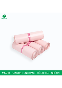 Combo 100 túi nilon gói hàng - túi niêm phong đóng hàng màu hồng đào - NHIỀU KÍCH THƯỚC