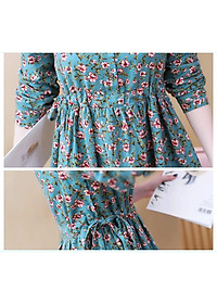 ĐẦM BẦU VÁY BẦU BÔNG CÔNG SỞ SƠ MI ,3 MÀU