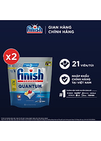 Combo 2 Gói Viên Rửa Chén Bát Finish Powerball Quantum 21 viên