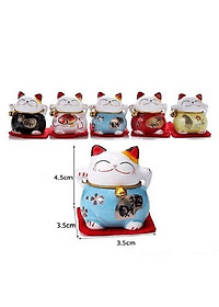 Bộ tượng ngũ mèo thần tài mini - Hàng chính hãng