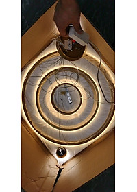 Đèn thả MONSKY IVEN 3 vòng 3 rọi hiện đại phản chiếu hình trăng sao vô cùng đẹp mắt 3 chế độ ánh sáng