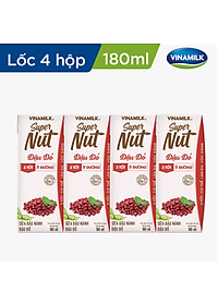 COMBO SỮA ĐẬU NÀNH VINAMILK SUPER NUT ĐẬU ĐỎ ÍT ĐƯỜNG 180ML