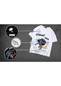 Áo thun nam nữ in hình phi hành gia phông unisex