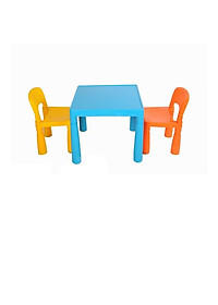 Bộ bàn ghế nhựa trẻ em mầm non cao cấp Song Long (1 bàn, 2 ghế) -Màu ngẫu nghiên