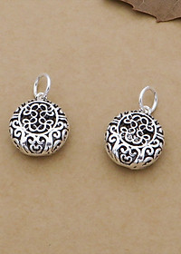 Combo 2 cái charm bạc hình túi may mắn treo - Ngọc Quý Gemstones