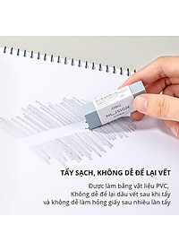 Gôm tẩy 2B Deli - Không bụi - Màu sắc vintage - Xanh dương/Hồng/Nâu