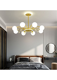 Đèn chùm DESPE loại 8 bóng kiểu dáng hiện đại, sang trọng trang trí nhà cửa độc đáo - kèm bóng LED chuyên dụng.