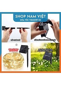 Đèn Led Dây Leo Năng Lượng Mặt Trời Trang Trí Sân Vườn, Ban Công, 8 Chế Độ Chớp - Chính Hãng NAVIVU