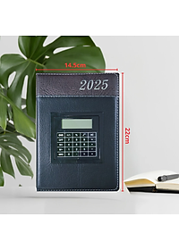 [SỔ TAY DA KÈM MÁY TÍNH] Sổ Da Doanh Nhân Cao Cấp Kèm Máy Tính Dành Riêng Để Lập Kế Hoạch Cho Năm 2025