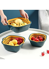 Sét Rổ 6 Món Chất Liệu Nhựa Cao Cấp, Bộ Rổ Kèm Chậu Đựng Đồ Đa Năng - Hàng loại 1.  Chính Hãng MINIIN