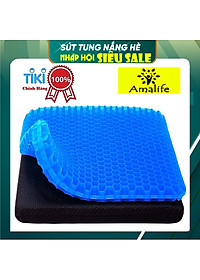 Đệm Ngồi 3D Silicon 2 Lớp Tổ Ong Lót Ghế Thoáng Khí Chống Đau Mỏi Lưng Amalife 