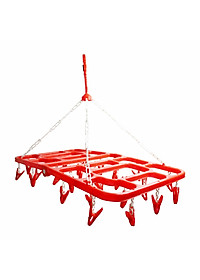 Móc xếp thông minh 32 kẹp Chấn Thuận Thành - móc chùm chữ nhật, phơi quần áo, tất vớ có thể gấp gọn, đa năng, tiện lợi MTXL20 (giao màu ngẫu nhiên)