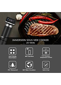 Máy nấu chậm Sous Vide BioloMix SV-9008 kết nối Wifi, công suất 1300W-Hàng chính hãng