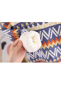 Áo len lót lông cho bé trai và gái, chất len đanh mềm, lông lót mịn, giữ ấm tốt, họa tiết vintage dễ phối đồ | MA18