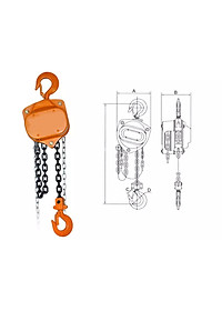 Palang Xích Kéo Tay ABG 2T-5M - Pa Lăng Dùng Xích Loại 2 Tấn, Xích Ba Lăng Dài 5 Mét Kéo Tay - Hàng Chính Hãng