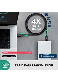 Dây sạc type-C to C PROLiNK GCC_240G3 dài 2m, sạc siêu tốc 240W chuẩn PD 3.1, truyền dữ liệu 40Gbps, xuất hình ảnh 8K Ultra HD - Hàng chính hãng