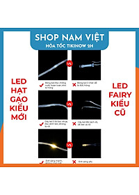 Nơi bán [Nguồn 220V] Đèn Led Đom Đóm Hạt Gạo Chống Nước Trang Trí Ngoài Trời, 8 Chế Độ Nháy