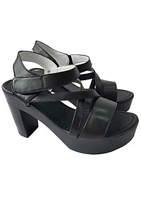 Giày Sandal Cao Gót Da Bò BIGGBEN Cao 8 Phân SDCG152