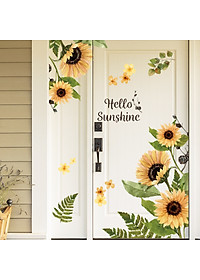 Sticker Giấy Dán Tường Decal Dán tường Mẫu Hoa Lá Cực Xinh ZH017