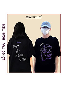 Áo thun nữ tay lỡ SAM CLO freesize phông form rộng dáng Unisex – áo lớp, nhóm, couple in ICON chữ sadboiz