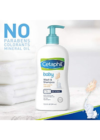 Cetaphil tắm gội hữu cơ Organic - Cetaphil Baby Wash & Shampoo with Organic Calendula 