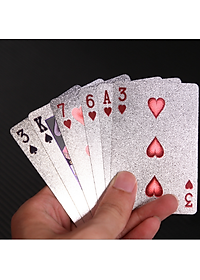 Bộ Bài PVC Mạ Vàng 24K Mạ Bạc Cao Cấp Chất Liệu Đàn Hồi, Bộ Bài Tây Poker Polieste Không Thấm Nước, Hàng Chính Hãng