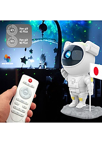 Đèn Chiếu Sao Nhà Du Hành CYKE Astronaut Có Kết Nối Bluetooth Chơi Nhạc Với Loa, Chiếu Trần Nhà Trang Trí, Chiếu Tường Decor, Có Điều Khiển Cầm Tay Tiện Lợi, Lắc Đầu Thông Minh Tùy Ý, Tặng Kèm Củ Sạc 10W