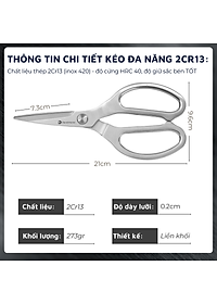 Kéo đa năng DandiHome thép cao cấp giữ độ bén tốt