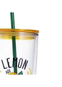 Ly nhựa 2 lớp Lock&Lock HAP507 750ml - Hàng chính hãng, có ống hút, có nắp đậy - Tặng kèm cọ rửa