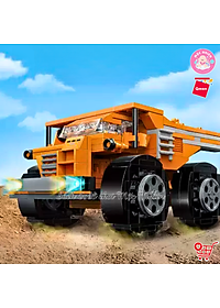Đồ Chơi Xếp Hình Lắp Ráp 8 in 1 Qman 42204 - Xe Xây Dựng Xe Vận Tải Hạng Nặng (463 mảnh ghép) - Dành cho bé từ 6 tuổi