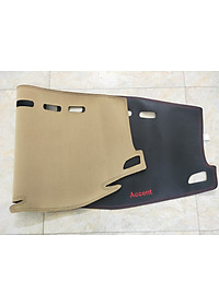 Thảm Taplo Hyundai Accent 2017-2023 loại da dày cao cấp 3 lớp chống trượt Da Carbon đen