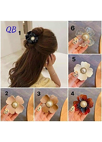Kẹp Tóc Càng Cua Hoa Trà Hàn Quốc Cao Cấp