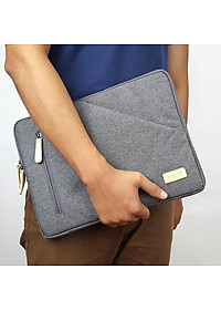 Túi chống sốc Laptop 13 inch AGVA Urban Denim - Kích thước Ngang 34 x Rộng 1.5 x Cao 25 cm - Mã LTB262GRE (Xám) - Túi chính hãng bảo hành 2 năm
