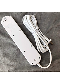 Ổ cắm Điện Quang ĐQ ESK 2W.SM750SL (5 lỗ 3 chấu dây 2 mét màu Trắng Đỏ)