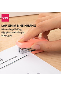  Dập ghim mini #10 Deli, 12 trang, Xanh, Hồng - 1 cái E0222