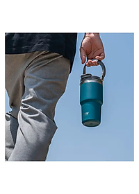 Ly Giữ Nhiệt inox 304 không gỉ sét kèm quai xách và ống hút Mishio size 600ml và 900ml - Hàng chính hãng