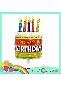 Bong bóng trang trí tiệc xinh hình bánh sinh nhật