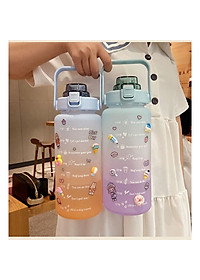 Bình Đựng Nước 2L Dễ Thương Có Vạch Báo Giờ Uống Nước - Hàng Loại 1 - Chính Hãng MINIIN