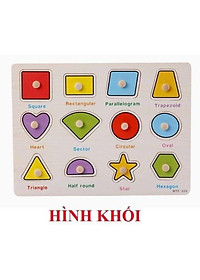 Bảng núm gỗ Ghép Hình Nhiều Chủ Đề Cho Bé