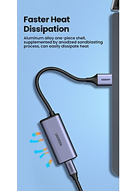 Ugreen UG70693CM323TK 4K 60hz Bộ chuyển đổi HDMI sang USB Type-C màu ghi xám có cổng cấp nguồn micro usb 5v - HÀNG CHÍNH HÃNG