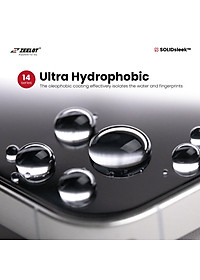 Kính Cường Lực Trong Suốt Zeelot SOLIDsleek Clear Dành Cho iPhone 14 Pro Max - 14 Pro - 14 Plus /13 Pro Max - 14/13/13 Pro - Hàng Chính Hãng