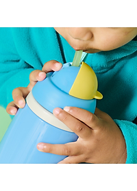 Bình uống nước giữ nhiệt có ống hút chống tràn, chống sặc Tommee Tippee ACTIVE STRAW, 266ml, cho bé từ 12 tháng – Xanh